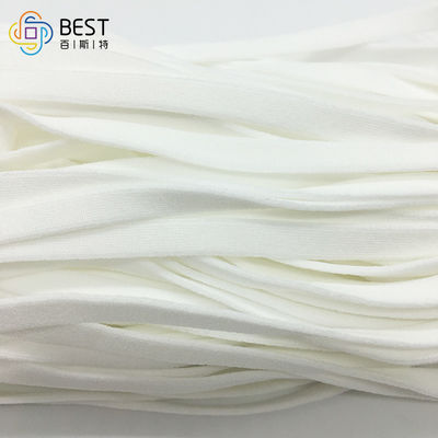 Ronde Vlakke van de het Oorlijn van het Gezichtsmasker Elastische Band 3.5MM Witte Grondstoffen