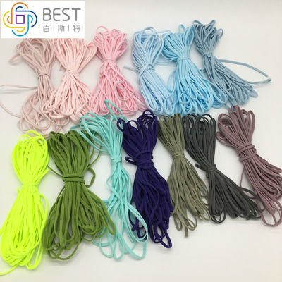 3ply de beschikbare van de het Oorlijn van het Gezichtsmasker Elastische Materiële Kleurrijke Vlakke Ronde Elastische Kabel