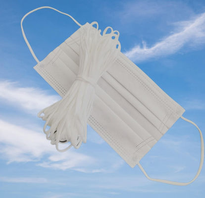 3.5mm de 5mm Vlakke Elastische van de Polyesterearloop van de Koordrek Witte van de het Oorband Lijn van Earing