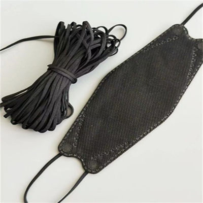 De vlakke Elastische Oorlijnen verbinden Zwart Po Korea KF94 Gezichtsmasker   2.57mm