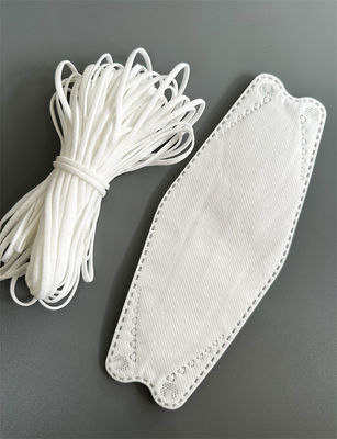 Banden van het polyester de Nylon Witte Elastische Oor voor Koreaans 3D Gezichtsmasker 3.5mm 4mm 5mm