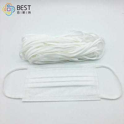Niet Geweven Elastische het Oorlijn 3.5mm van het Gezichtsmasker 3mm Zwart Rond Elastisch Zacht Koordkoord
