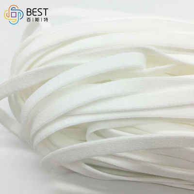 Ronde Vlakke van de het Oorlijn van het Gezichtsmasker Elastische Band 3.5MM Witte Grondstoffen