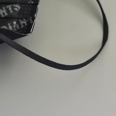 Zwarte Elastische het Koordband 3mm van Earloop 3.5mm 4mm de Toebehoren van het Gezichtsmasker