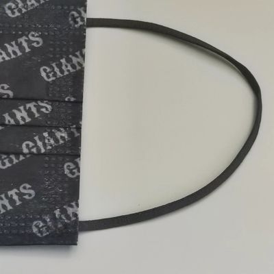Zwarte Elastische het Koordband 3mm van Earloop 3.5mm 4mm de Toebehoren van het Gezichtsmasker