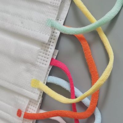 5mm verbinden de Vlakke Zachte Elastische Oorlijnen de Pluizige Toebehoren van het Gezichtsmasker 5mm 6mm