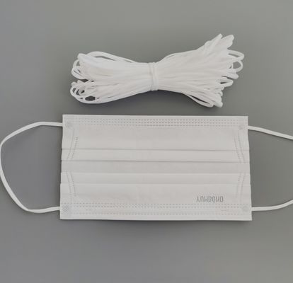 3.5mm 5mm Witte Elastische de Kabelband van Oorlijnen voor Beschikbaar Gezichtsmasker