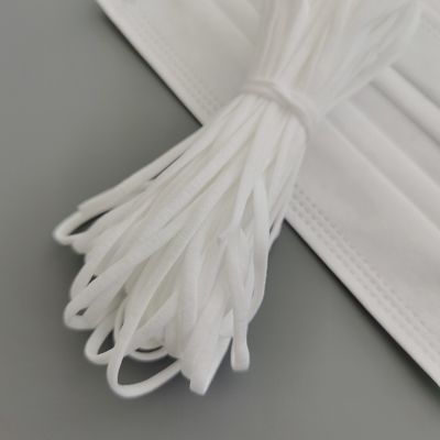 3.5mm 5mm Witte Elastische de Kabelband van Oorlijnen voor Beschikbaar Gezichtsmasker