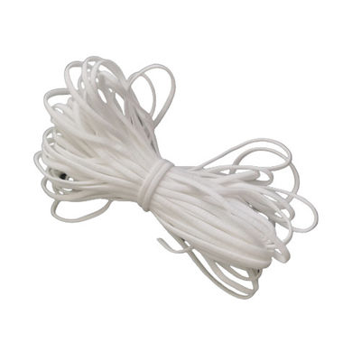 3.0mm Wit Vlak Rond Elastisch Earloop Koord Zacht Rond Elastisch Koord voor Gezichtsmaskers