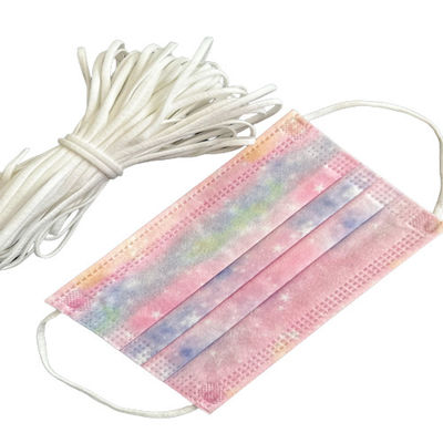 3.0mm Wit Vlak Rond Elastisch Earloop Koord Zacht Rond Elastisch Koord voor Gezichtsmaskers