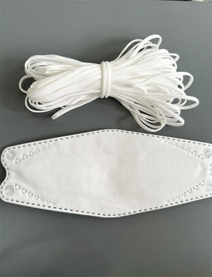 Banden van het polyester de Nylon Witte Elastische Oor voor Koreaans 3D Gezichtsmasker 3.5mm 4mm 5mm