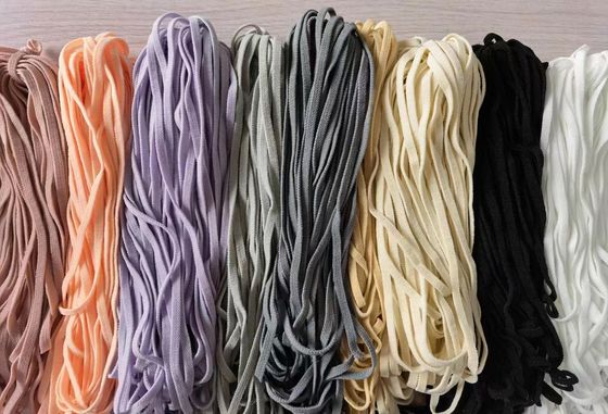Fabrieksgroothandel 4MM 5MM Kleuren vlak Elastische Beschikbare Polyester Earloop